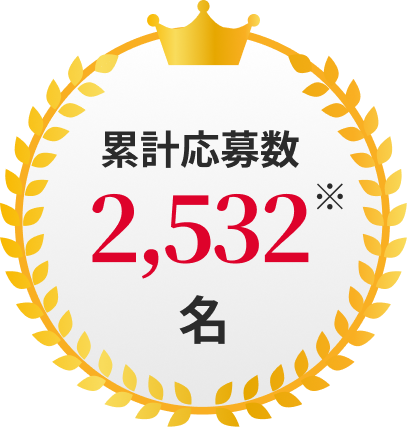 累計応募数2532名